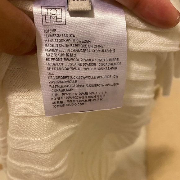 Toteme cashmere silk wool knit top - Picture 6 of 7